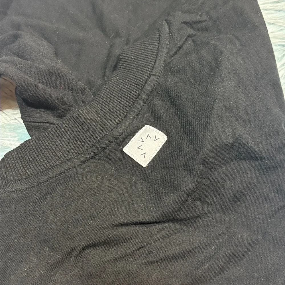 Varley Arden Black White Drawstring Sweatshirt